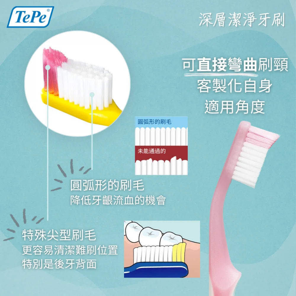 TePe Nova™ 深層潔淨牙刷 (顏色隨機出貨)
